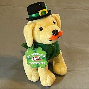 8” Raising Cane's St. Patrick's Day Plush Puppy Dog Stuffed Animal New W Defects